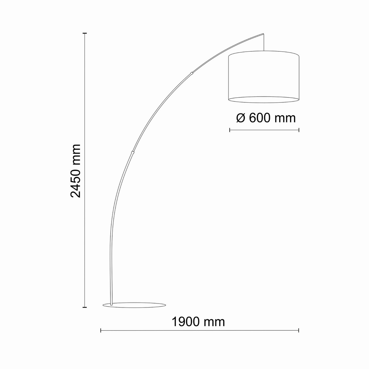 Lampadar TK Lighting Moby, alb, 3060