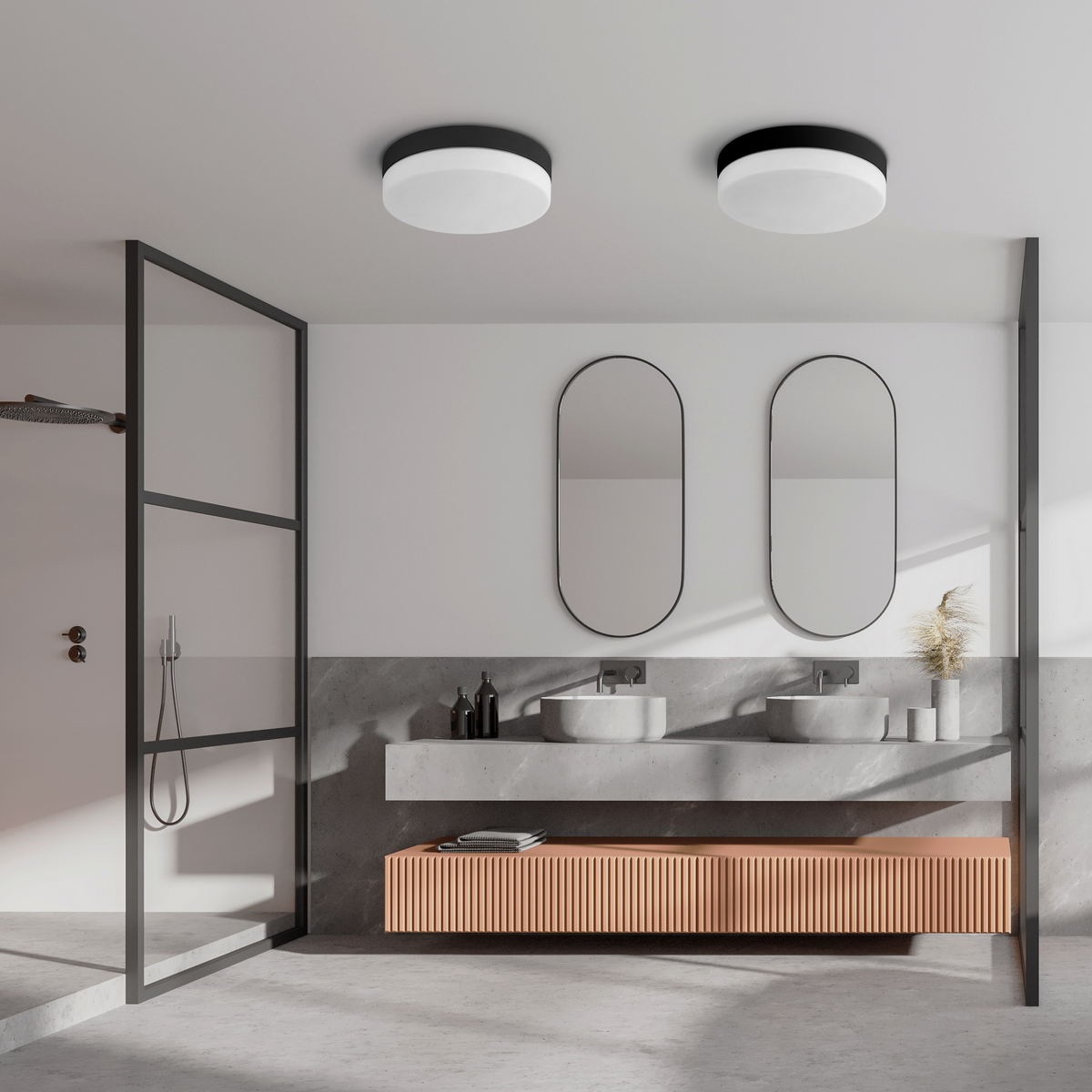 Plafonieră TK Lighting Pori 2, negru, 862