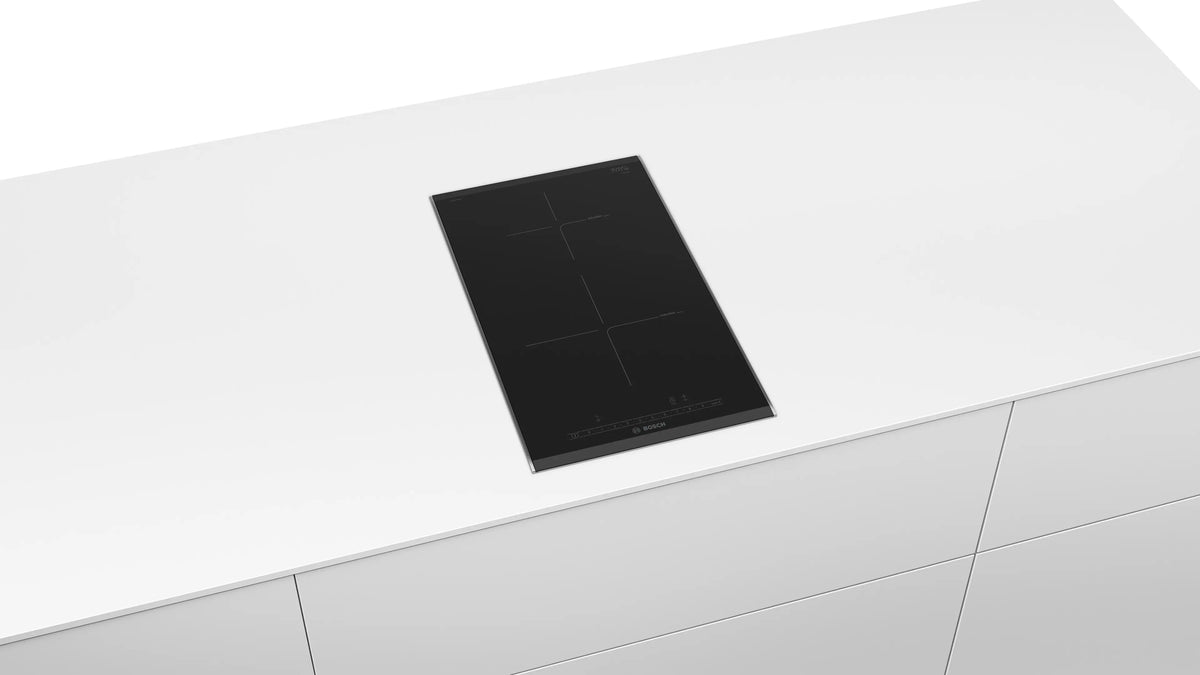 Plită cu inducție Bosch PIB375FB1E, Seria 6, 30 cm, neagră
