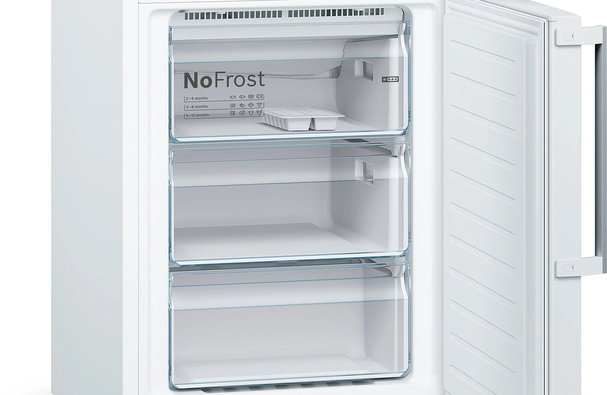 Combină frigorifică Bosch KGN39VWEQ, Seria 4, 368 l, Total No Frost, albă