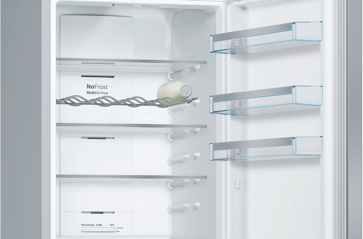 Combină frigorifică Bosch KGN397LEQ, Seria 4, 368 l, Total No Frost, inox