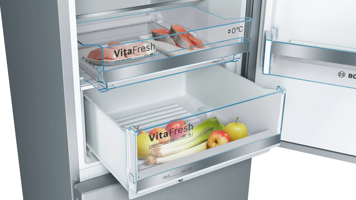 Combină frigorifică Bosch KGE39AICA, Seria 6, 343 l, inox