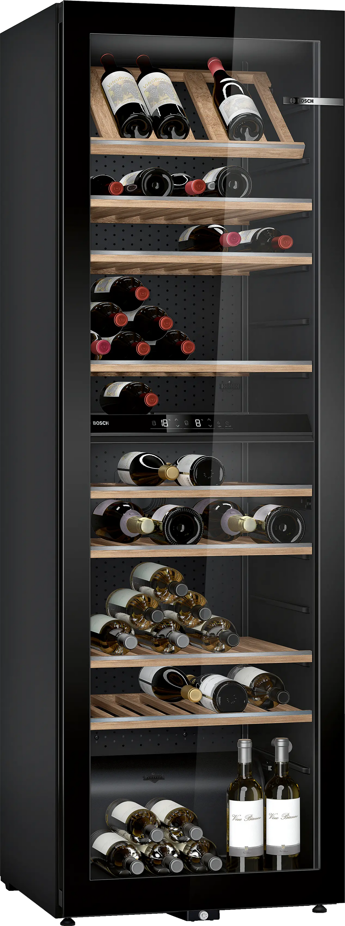 Răcitor de vin Bosch KWK36ABGA, Seria 6, 199 sticle, negru