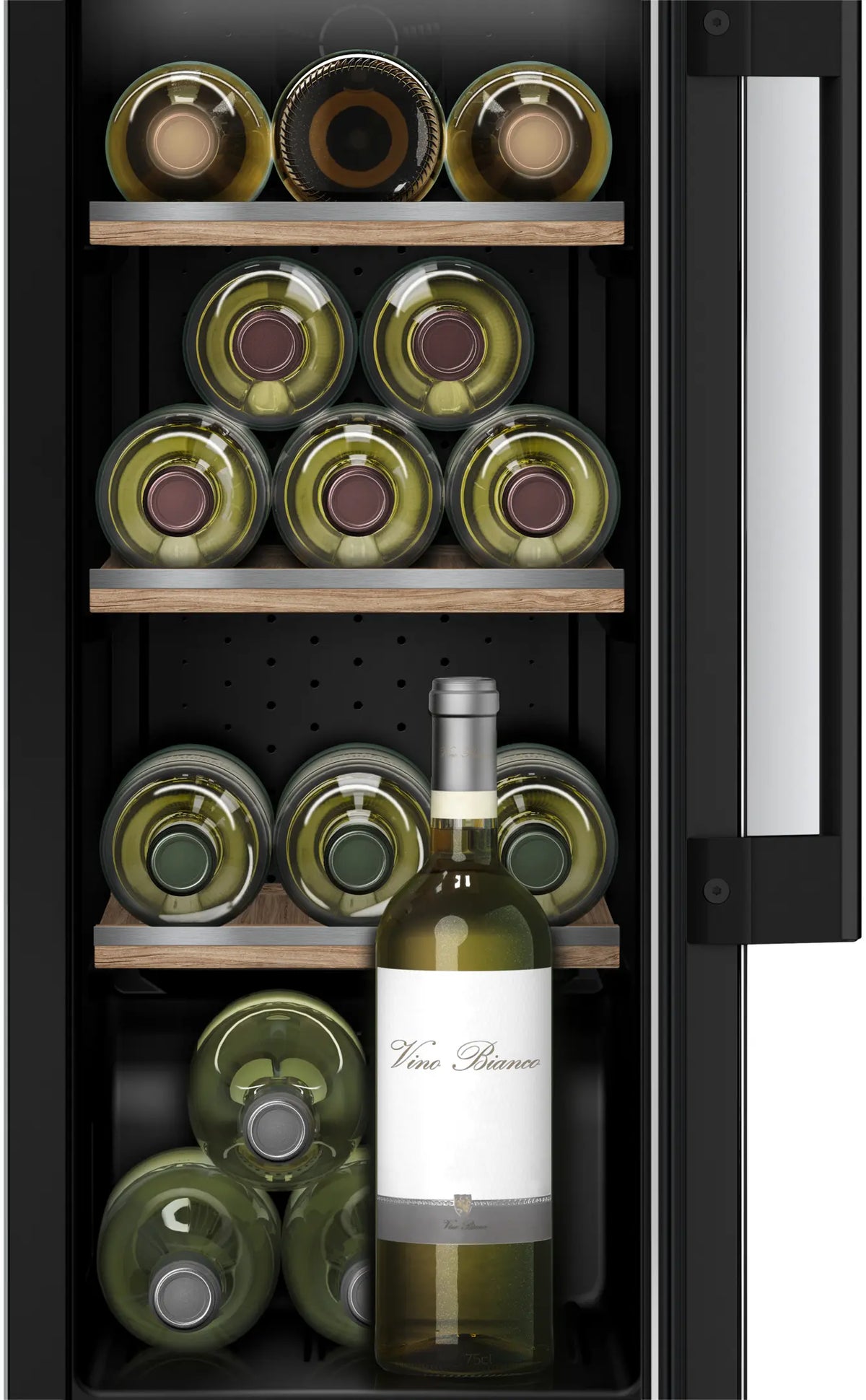 Răcitor de vin încorporabil Bosch KUW20VHF0, Seria 6, 21 sticle, negru