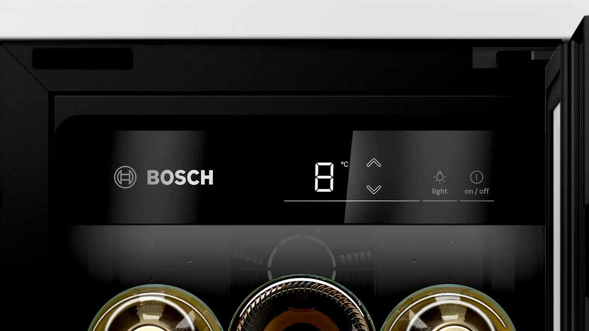 Răcitor de vin încorporabil Bosch KUW20VHF0, Seria 6, 21 sticle, negru
