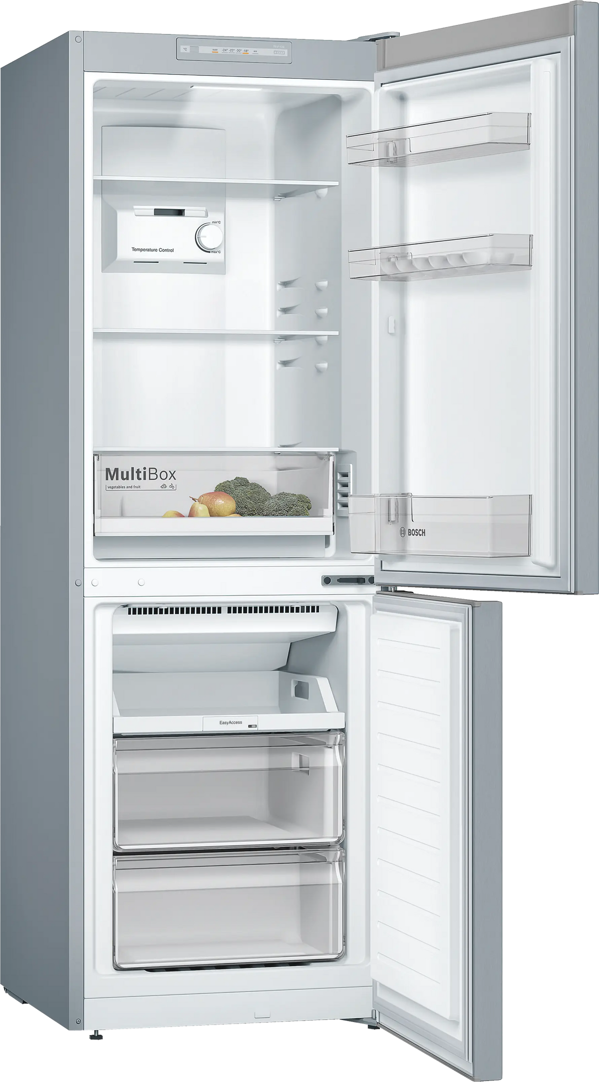 Combină frigorifică Bosch KGN33NLEB, Seria 2, 282 l, Total No Frost, inox