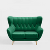 Canapea cu 2 locuri Kelso Verde Satin