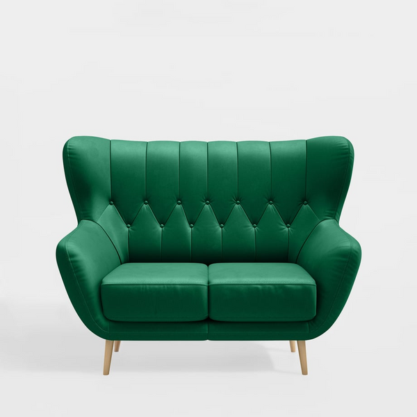 Canapea cu 2 locuri Kelso Verde Satin