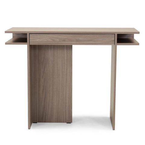 Birou/consolă Kanso, cu sertar, 120 cm, stejar perlat