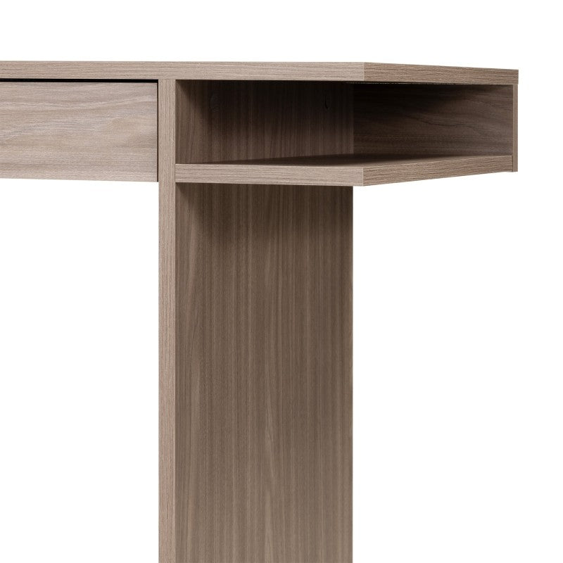 Birou/consolă Kanso, cu sertar, 120 cm, stejar perlat
