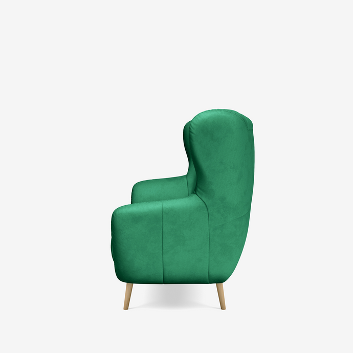 Canapea cu 2 locuri Kelso Verde Satin