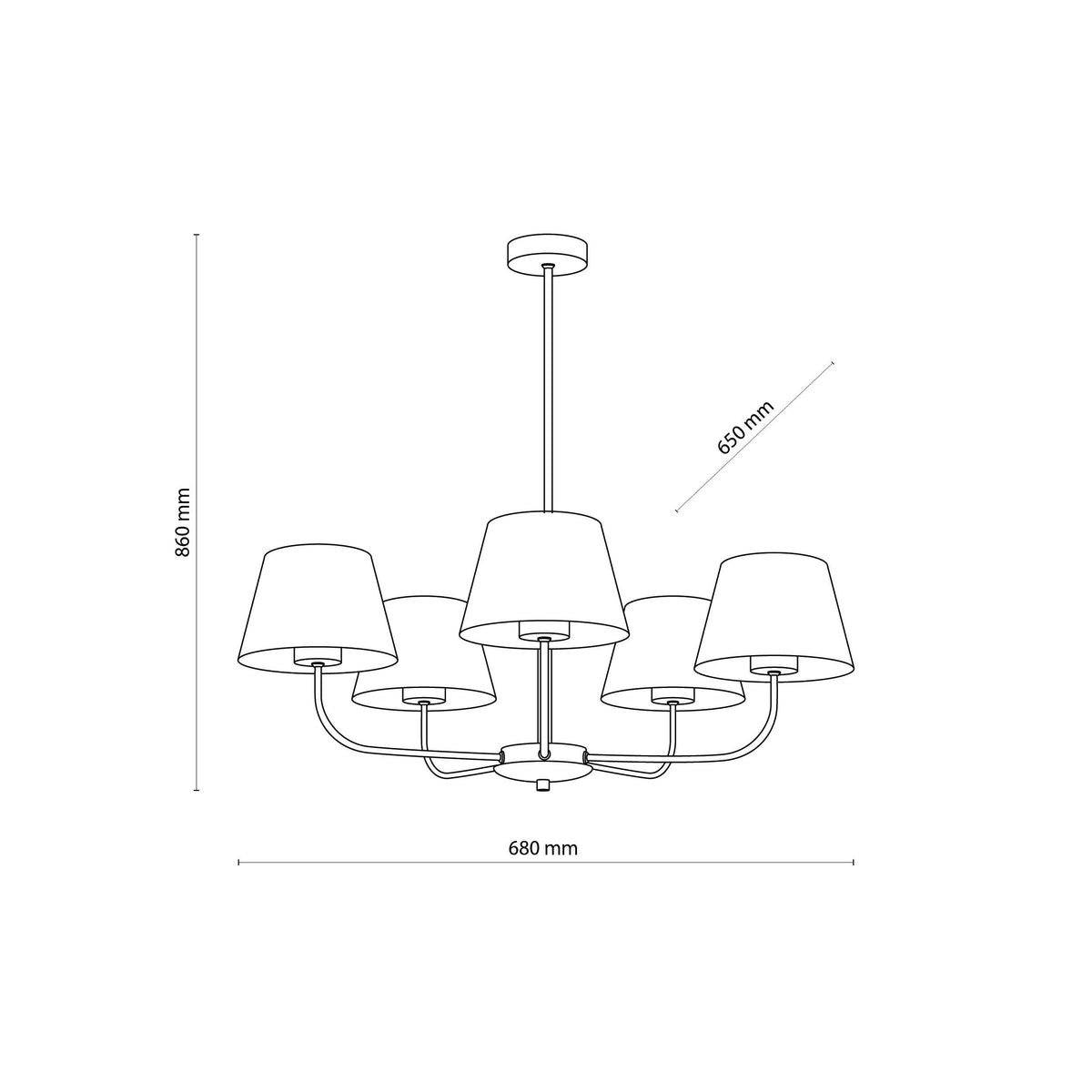 Candelabru TK Lighting Chicago, 5 brațe, 9162