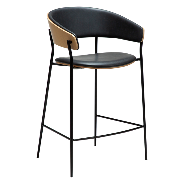 Scaun de bar CRIB Negru/Bej 300200690