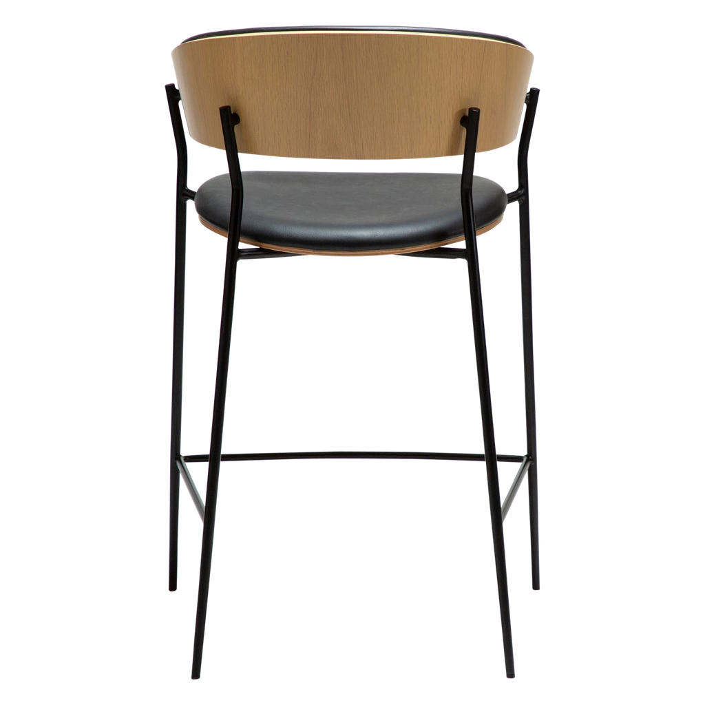 Scaun de bar CRIB Negru/Bej 300200690