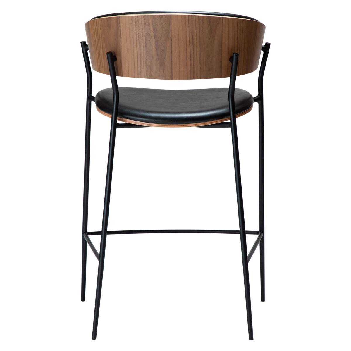 Scaun de bar CRIB Negru/Nuc 300200650