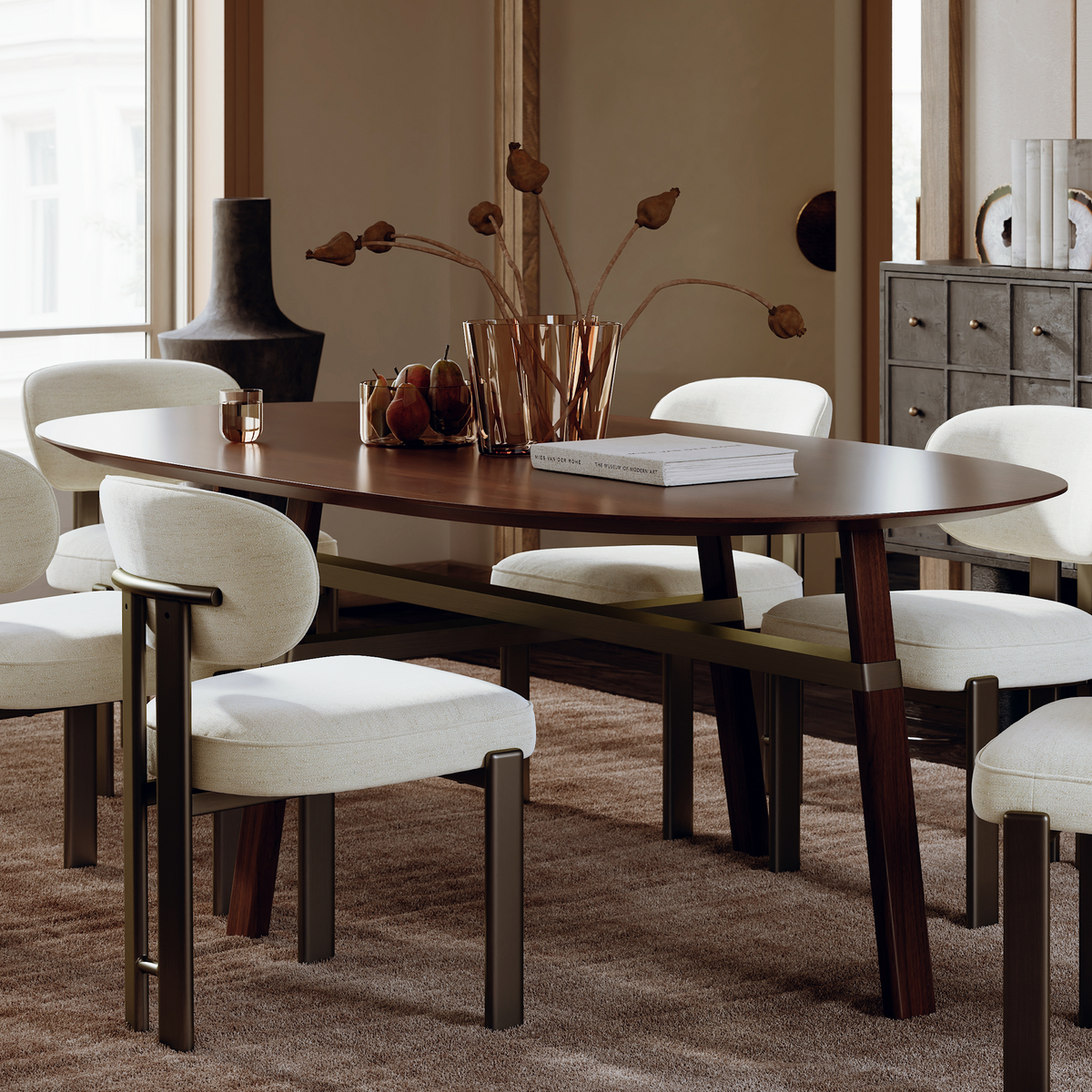 Masă de dining CROSS Nuc 400208325