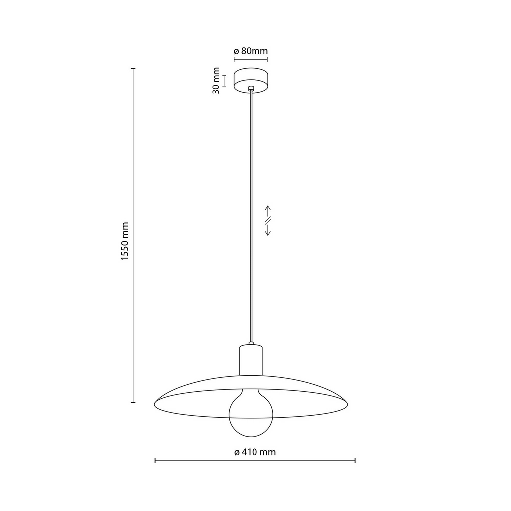 Lampa suspendată Astra Peapod 1xE27 TK 10713