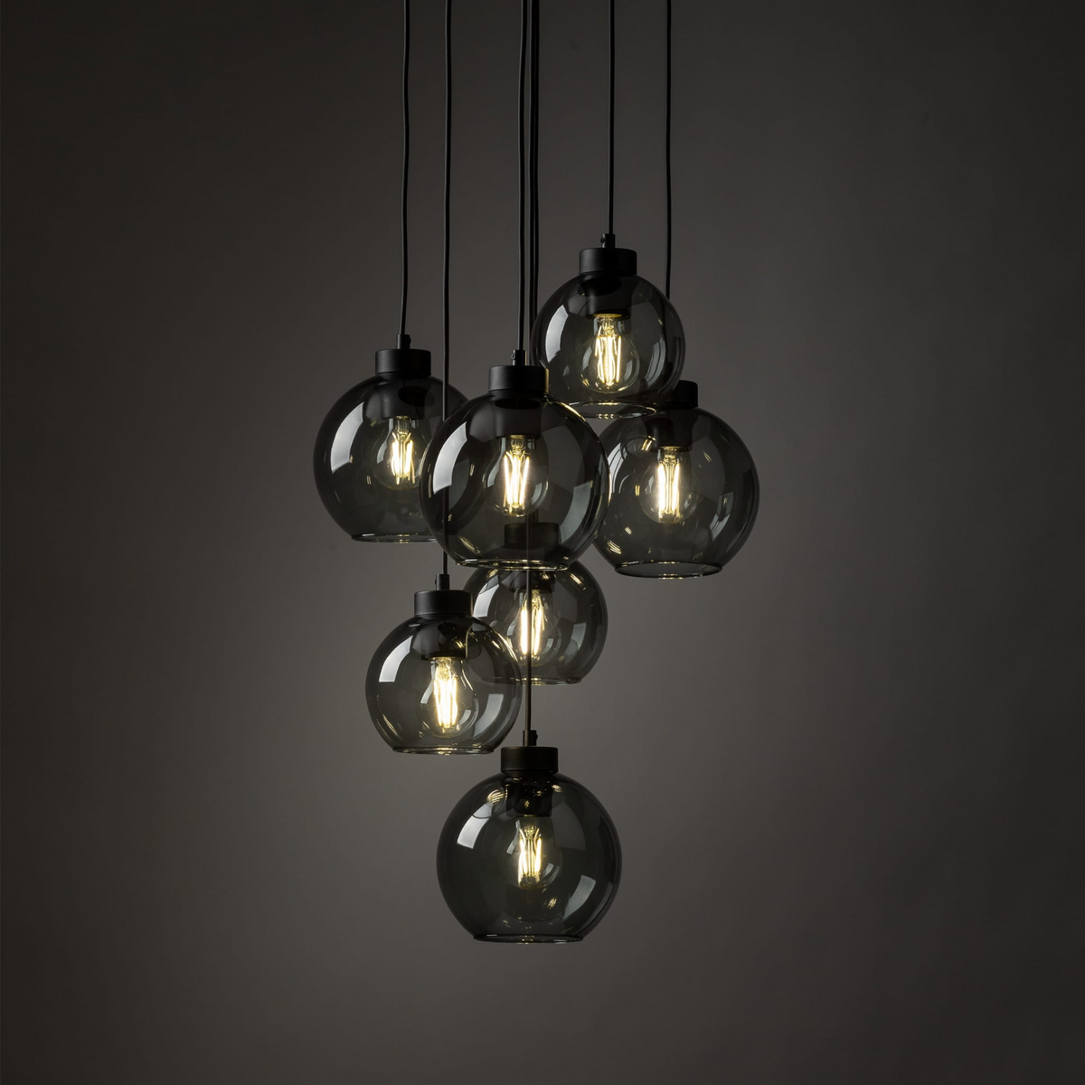 Lampă suspendată TK Lighting Cubus, grafit, 10207