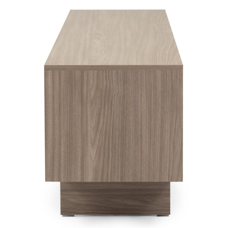 Comodă TV Kanso, cu două uși, cu sertar, 200 cm, stejar perlat