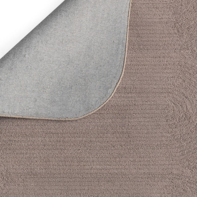 Covor Alva, dreptunghiular, 190x290 cm, tufting, lână, maro-gri, taupe, rotunjit