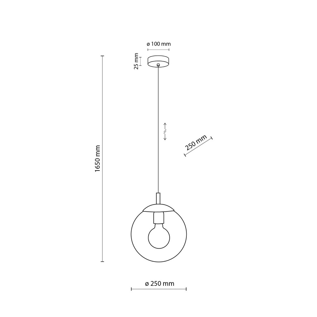 Lampa suspendată Esme Graphite 1 250 TK 5378