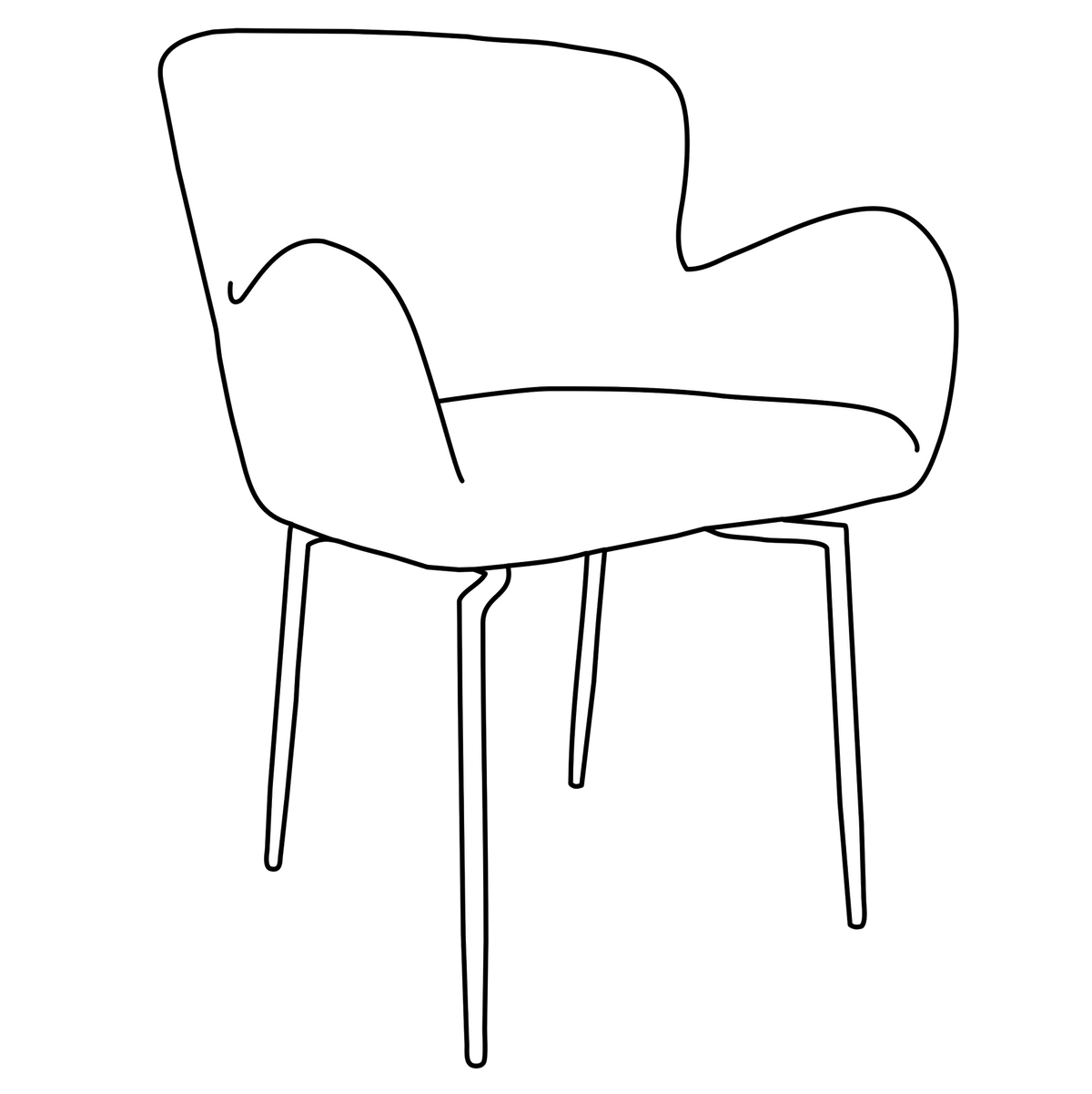 Scaun cu brațe GLAM Gri 100108237