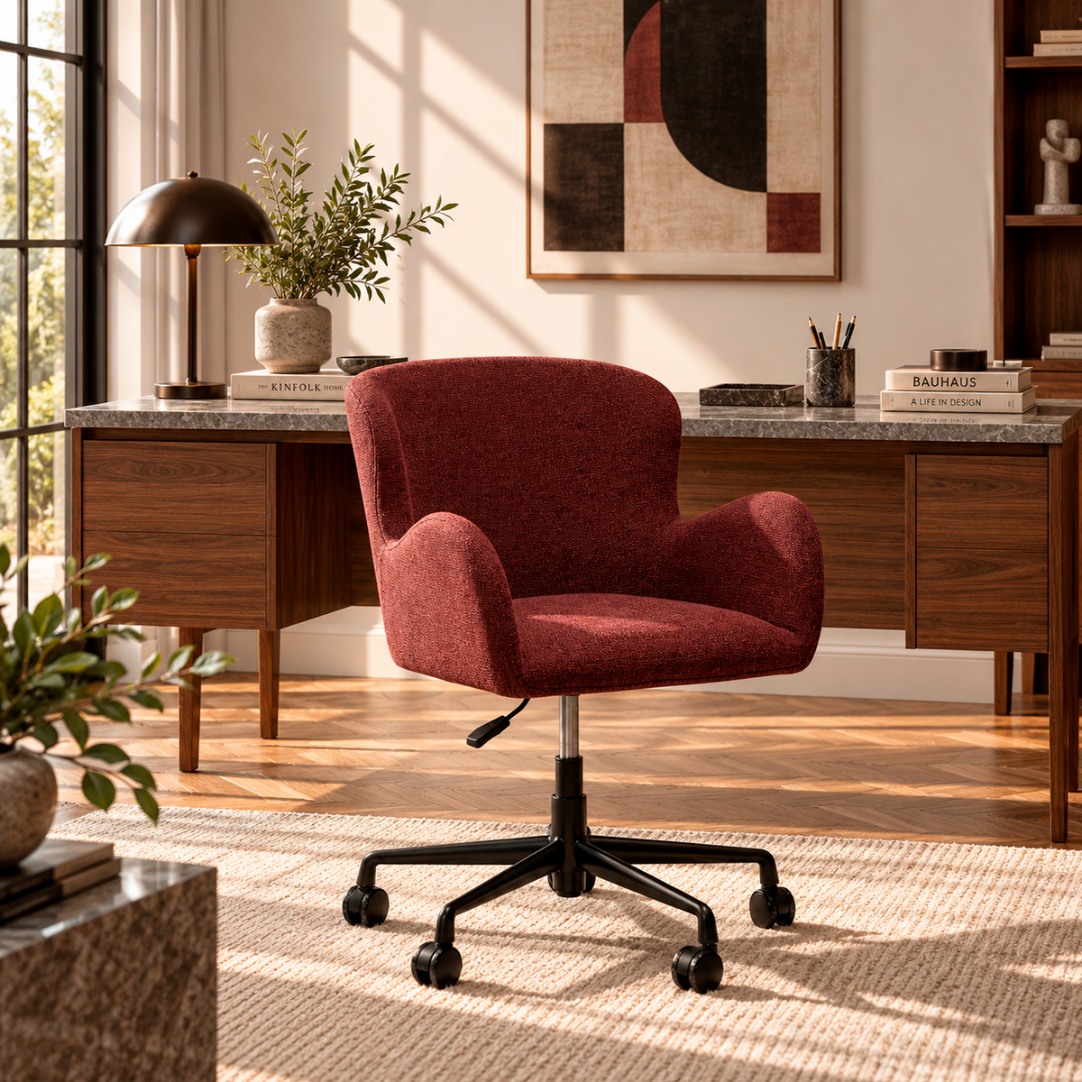 Scaun de birou GLAM Bordo 800208306
