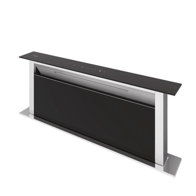 Hota incorporabila downdraft, 605 mc/h, 4 viteze, TouchControl, Iluminare LED, B, 90 cm, Inox/Sticla neagra