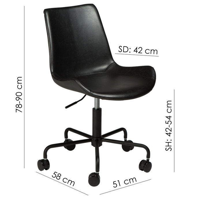 Scaun de birou HYPE Negru 700770555