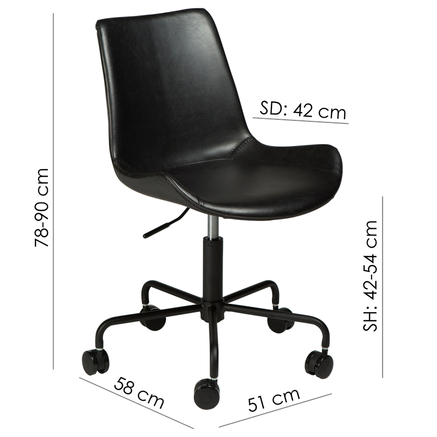 Scaun de birou DAN-FORM Hype, negru, 700770555