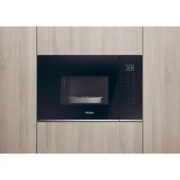 Cuptor cu microunde încorporabil Haier H38FMWID2S7, 20 l, cu grill, negru