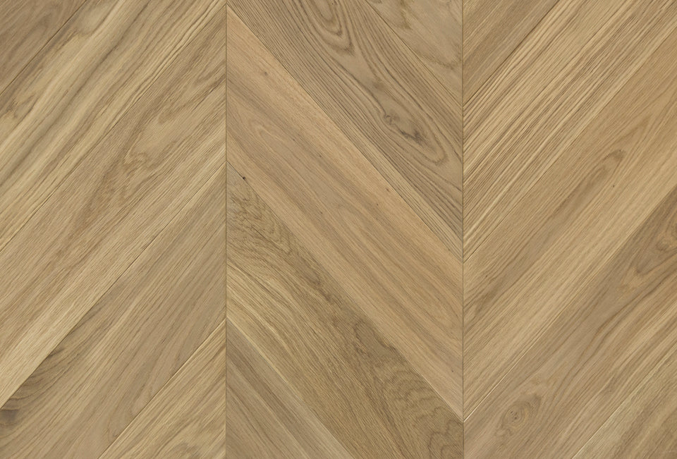 Parchet în spic francez Dabex Chevron, stejar, 13×150×850 mm, strat de uzură 4 mm