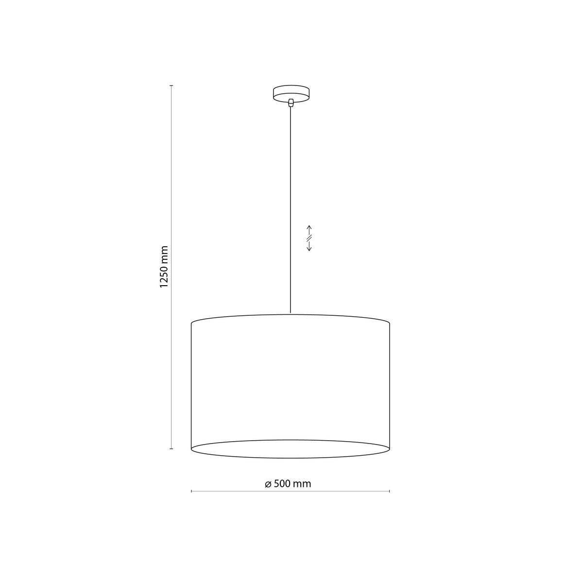 Lampă suspendată TK Lighting Juta, 50 cm diametru, 6582