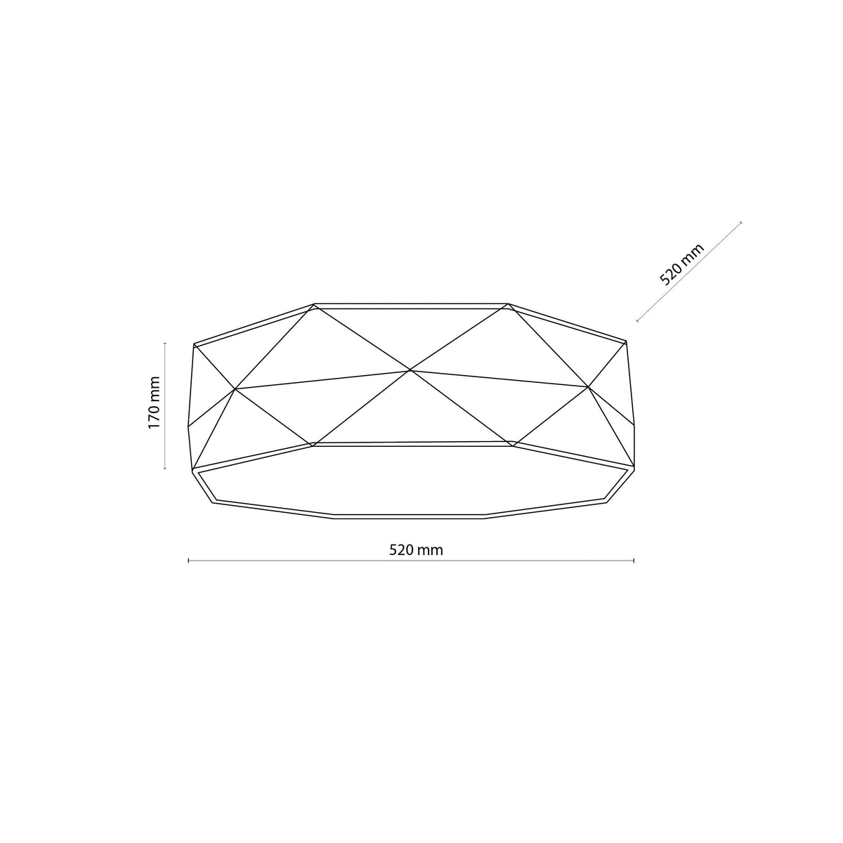 Plafonieră TK Lighting Kantoor 4 becuri LED, alb, 52 cm, 1565