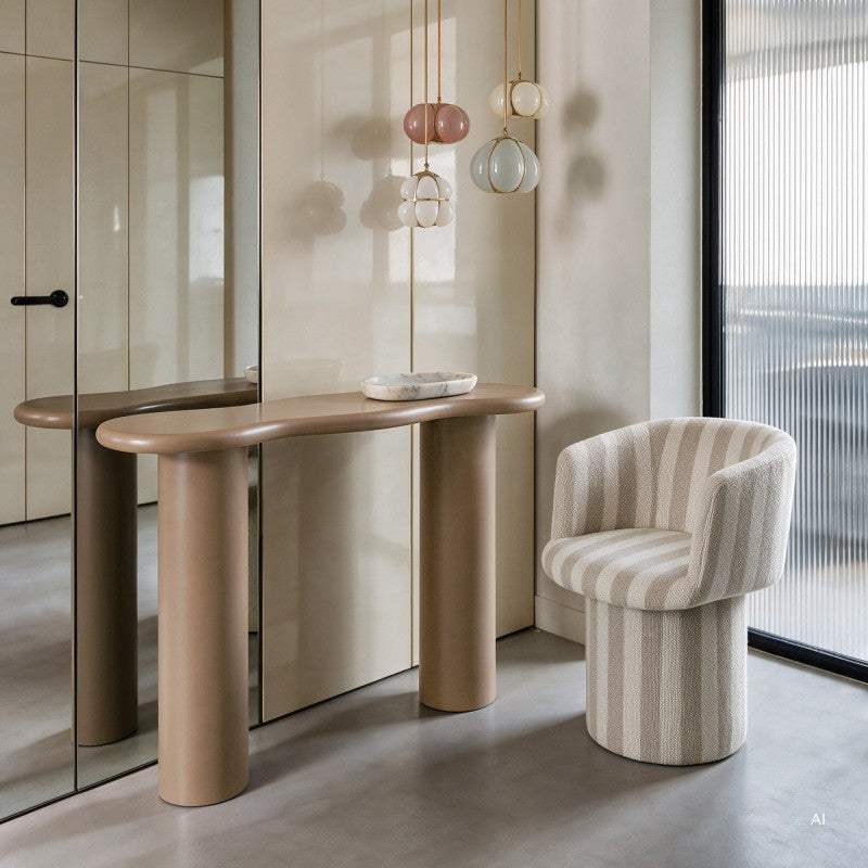Consolă/birou Vanity, 120 cm, maro deschis/mocha