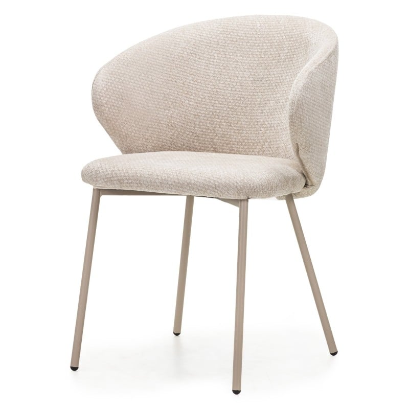 Scaun de dining Adrano, bej deschis/picioare bej