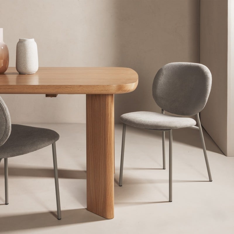 Scaun de dining Alexa, maro deschis/picioare bej