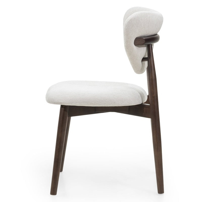 Scaun de dining Domenico, bej/nuc