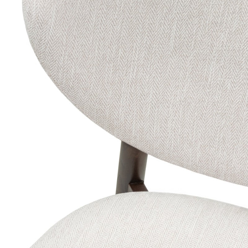 Scaun de dining Domenico, bej/nuc