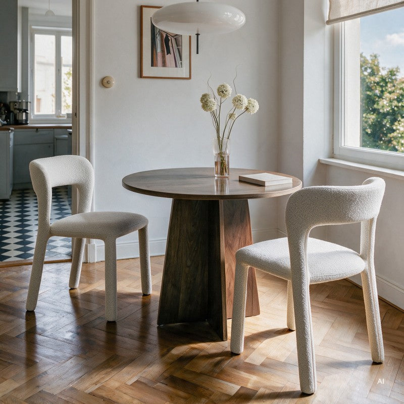 Scaun de dining Esme, bej și crem