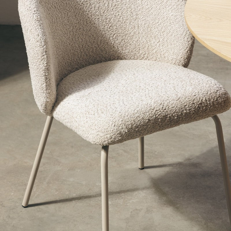 Scaun de dining Larisa, bej/picioare bej