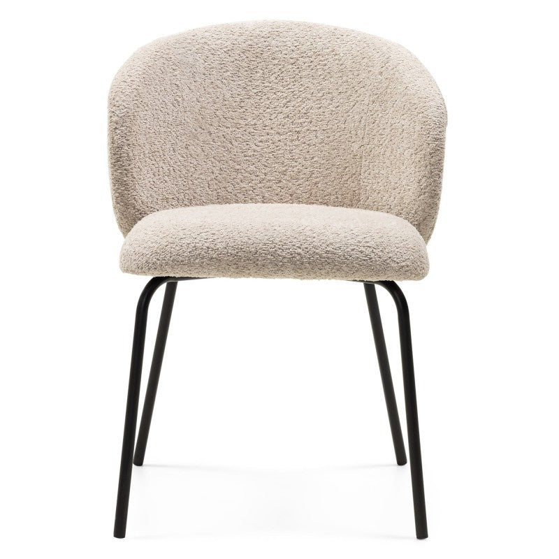 Scaun de dining Larisa, bej/picioare negre