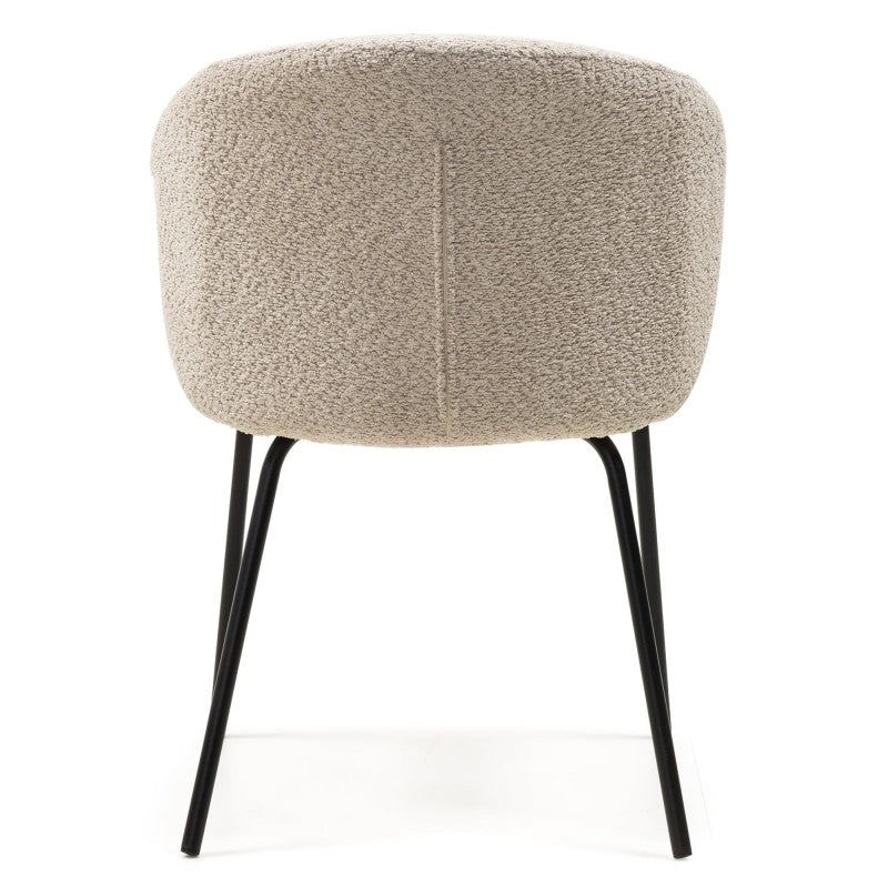 Scaun de dining Larisa, bej/picioare negre