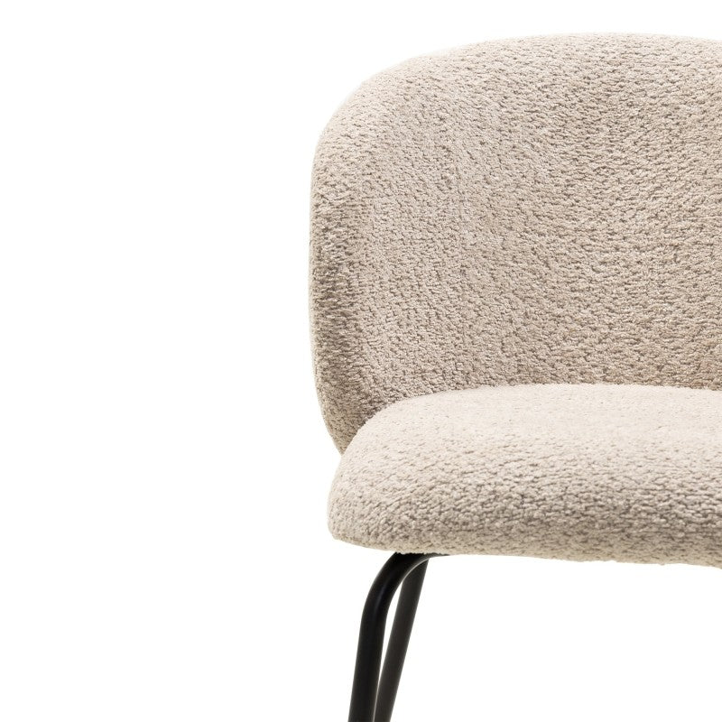 Scaun de dining Larisa, bej/picioare negre
