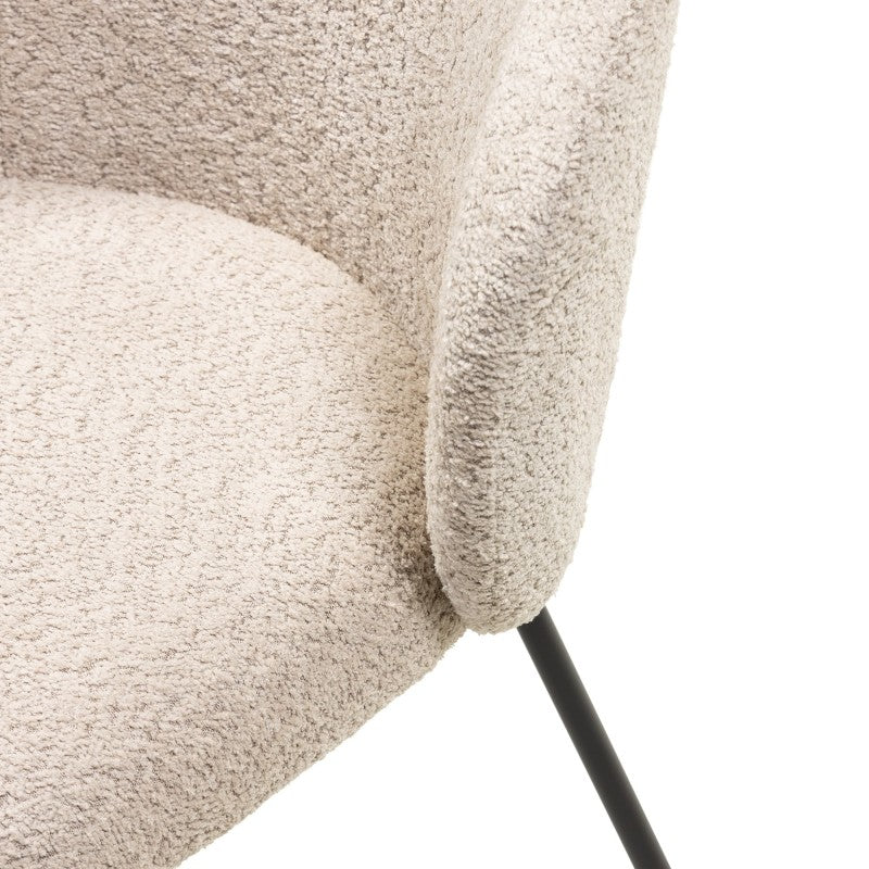 Scaun de dining Larisa, bej/picioare negre