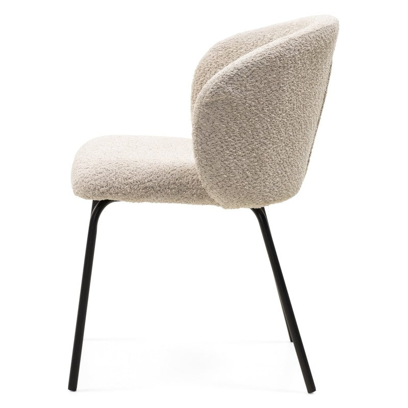 Scaun de dining Larisa, bej/picioare negre