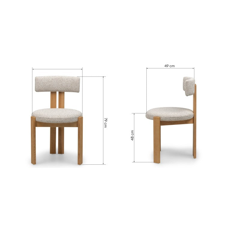 Scaun de dining Matteo, bej/crem/natur, frasin