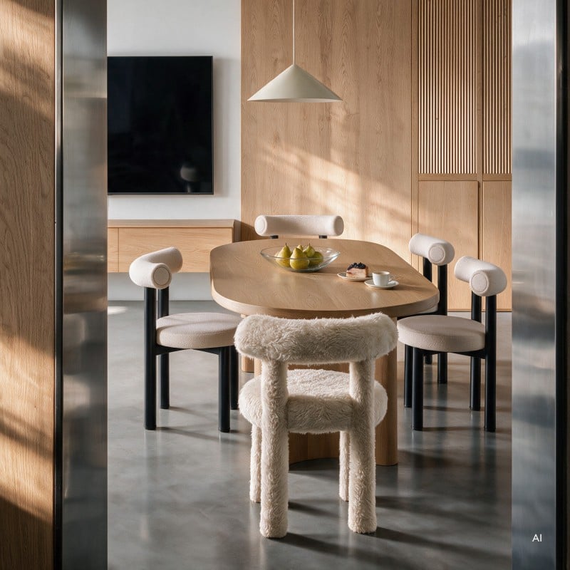 Scaun de dining Pedro 2.0, bej deschis