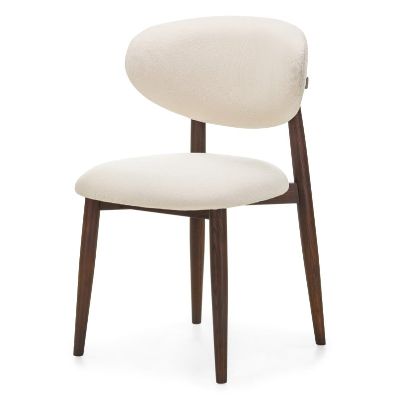 Scaun de dining Senya, ecru/nuc