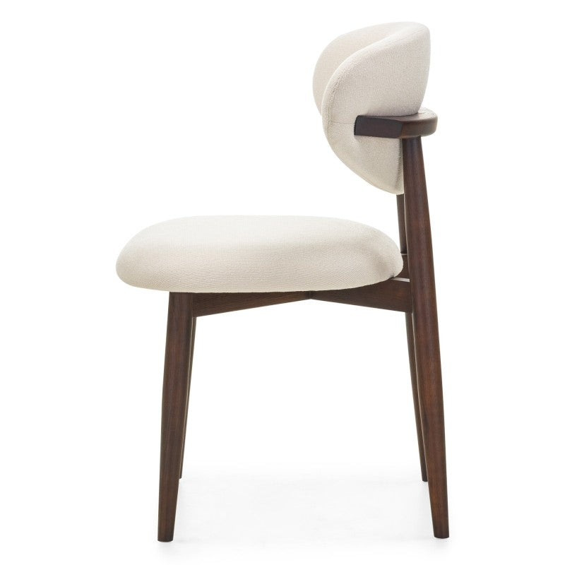 Scaun de dining Senya, ecru/nuc